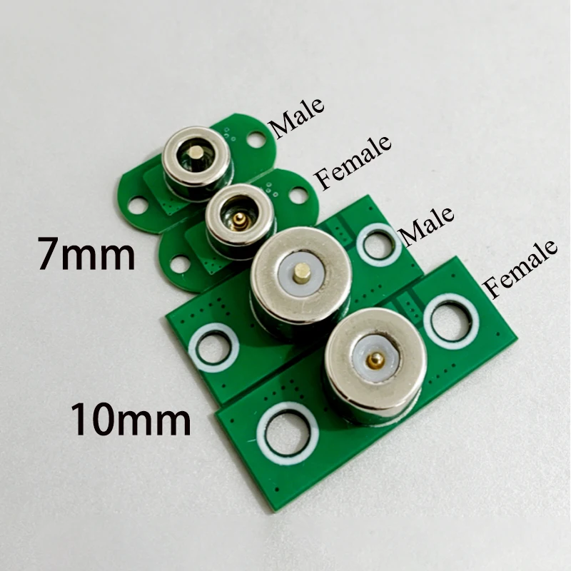 1 Stück Magnetischer Pogo-Pin-Steckverbinder zur Leiterplattenmontage, 7 mm, 10 mm, männlich/weiblich, Federklemme zum Aufladen für Schönheitsgeräte, Smartwatches, Mini-Lüfter – Detail 10