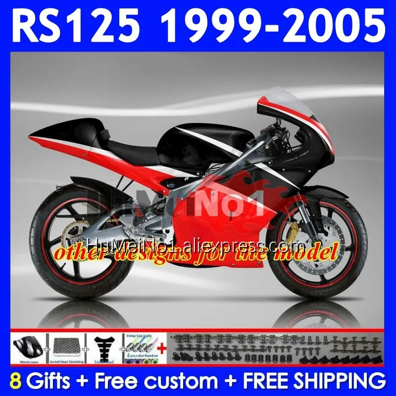 RS125R For Aprilia RS 125 R RR RS4 RS-125 311No.5 RS125 99 00 01 02 03 04 05 1999 Gloss color 2000 2001 2002 2003 2005 Fairing