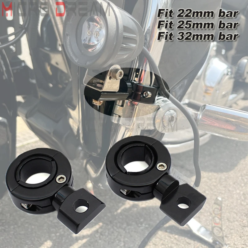 

22mm Motorcycle Headlight Bracket Spotlight Holder Handlebar Tube Clamp Universal for Cafer Racer Chopper TG80 Harley Sportster