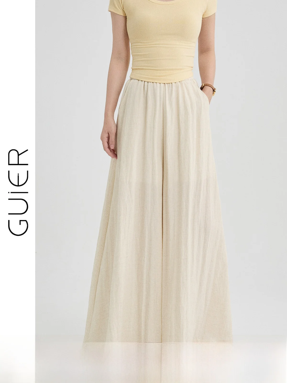 

High Waist Drapey Casual Pants Women's Summer Versatile Loose Wide Leg Pants Slimming Effect Comfortable Loose Fit Trousers
