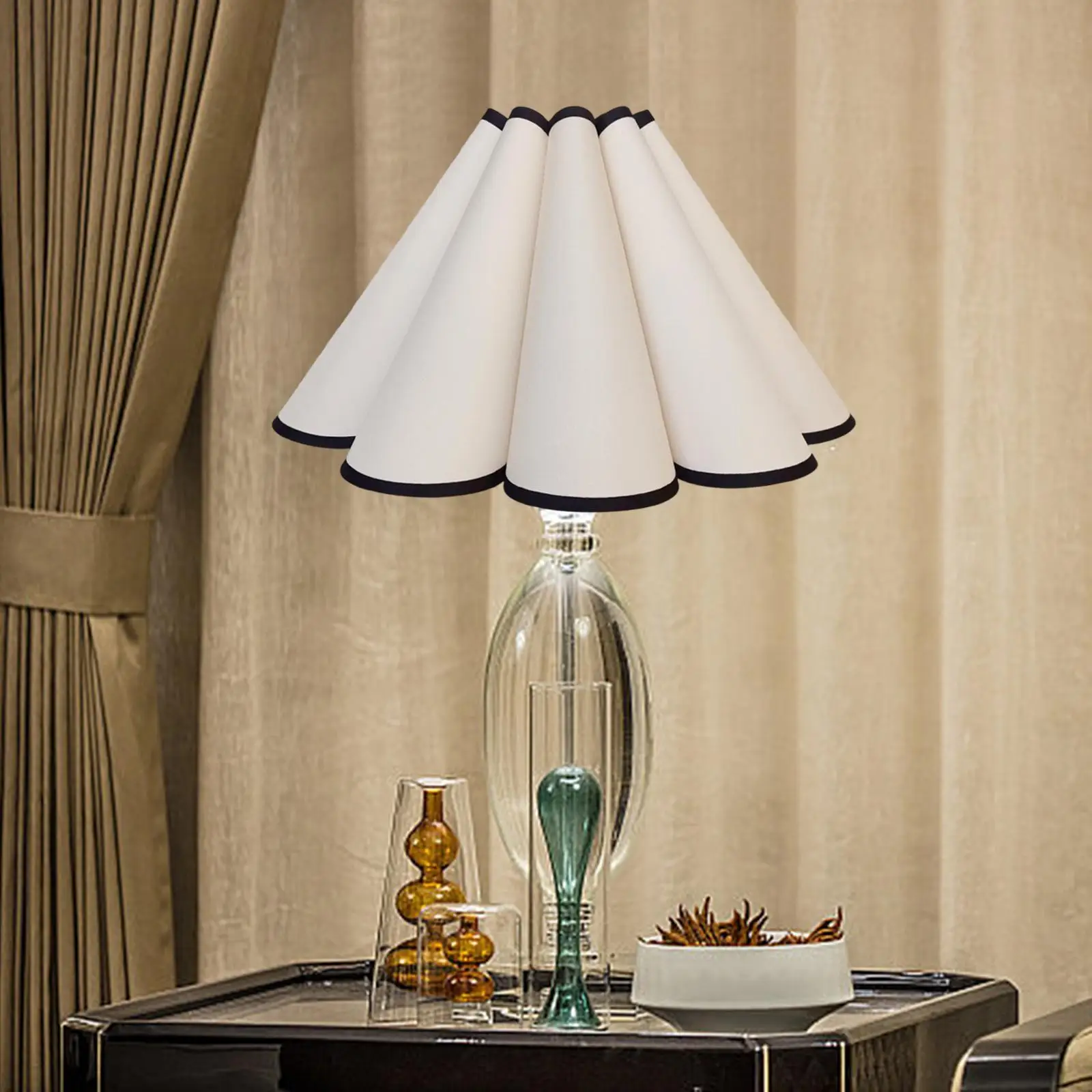 Petal Fabric Table Lamp Shade Modern Lampshade Cover Decorative Lighting Screen for Bedroom Living Room Hotel