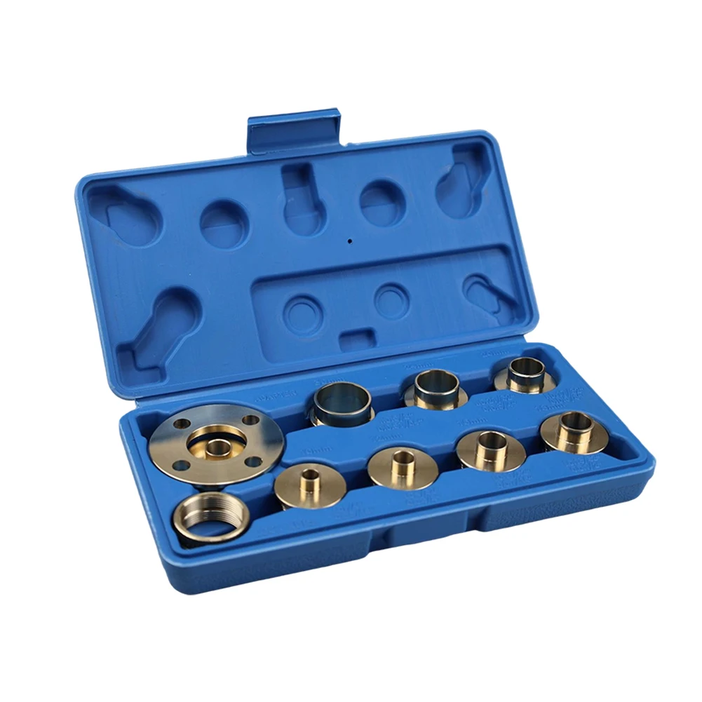10pcs Brass Router Guide Bushing Set Router Base Plate Acrylic Auxiliary Tool 1-316in Center Hole  Pre-drilled Holes