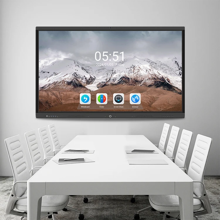 

86 Inch Interactive Whiteboard 4K UHD Multi Touch Smart Panel for Classroom and Conference