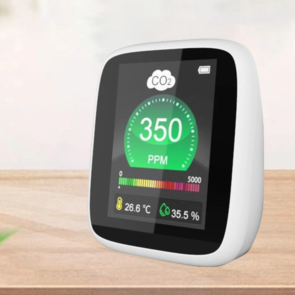 Compact Three in Mini for Air Quality Monitor Carbon Dioxide Thermometer Hygrometer Portable Air Detector for Home Use