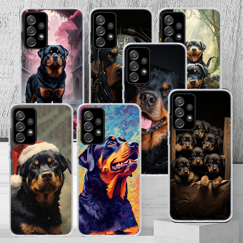 Rottweiler Dog Rottie Phone Case Cover For Samsung Galaxy A55 A54 A52 A53 A15 A14 A12 A13 A25 A24 A22 A23 A35 A34 A32 A33 A04S A