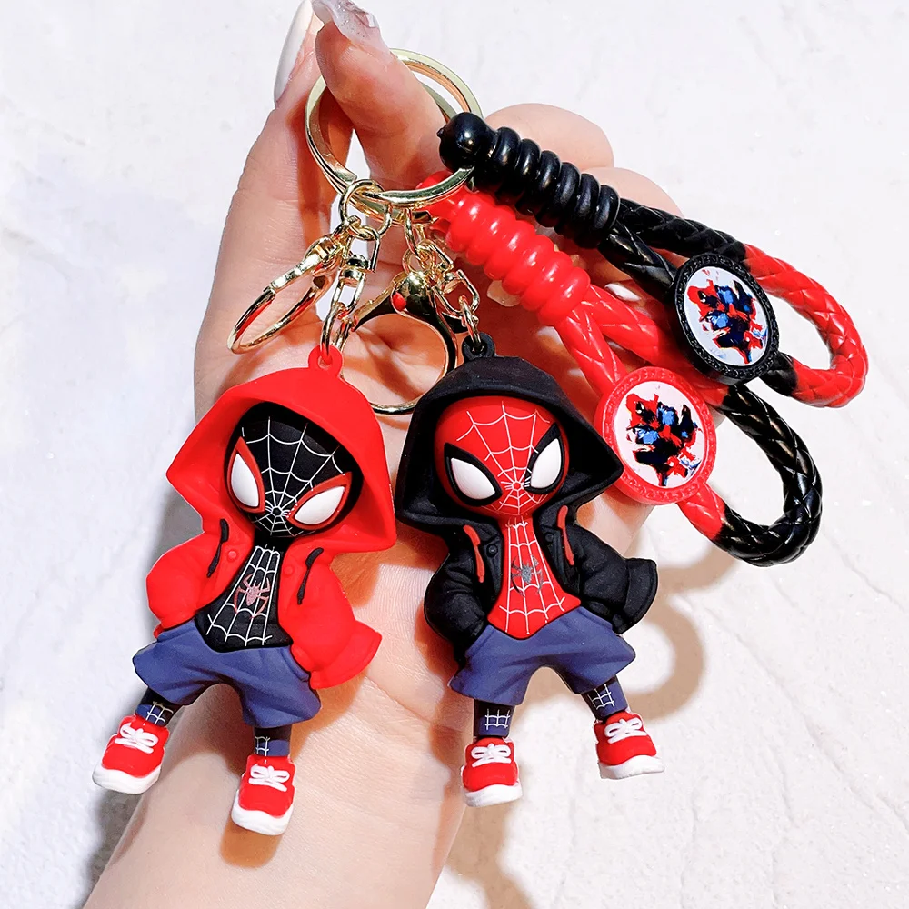 

Marvel Spider Man Cute Doll Pendant Action Figures Avengers Iron Man Captain America Keychain Bag Keyring Pendant Birthday Gifts