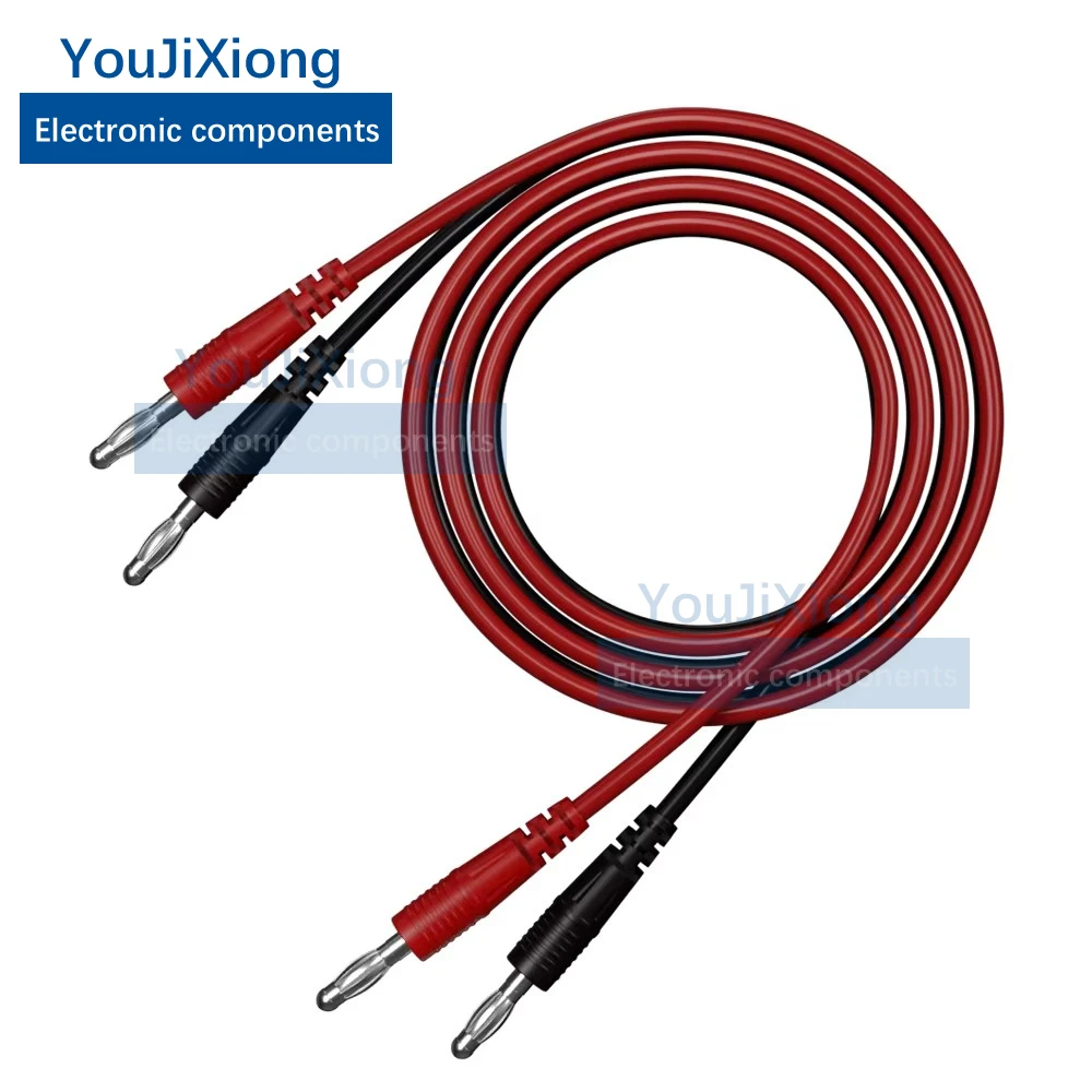 

2PCS Double Head 4mm Banana Plug Cable Lantern Connector Multimeter Pen Regulated Power Supply Connection Test Cable