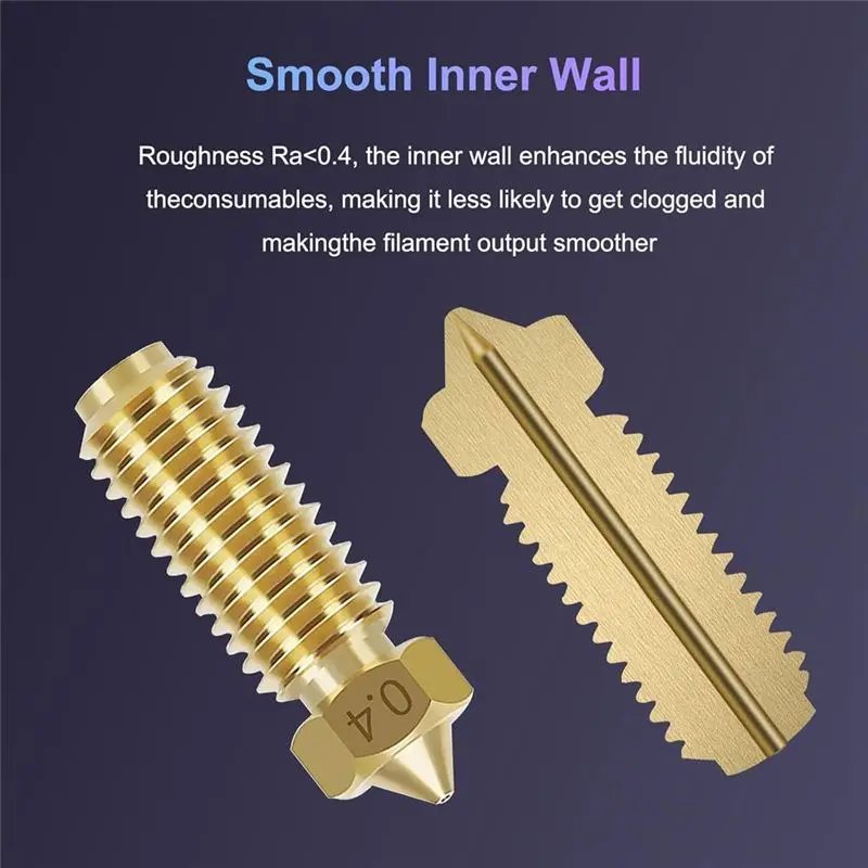 AT02-10PCS 0.4Mm Brass Nozzles For Kobra3, Extruder Hotend Nozzle Kit With Cleaning Needle, Tweezers & Wrench