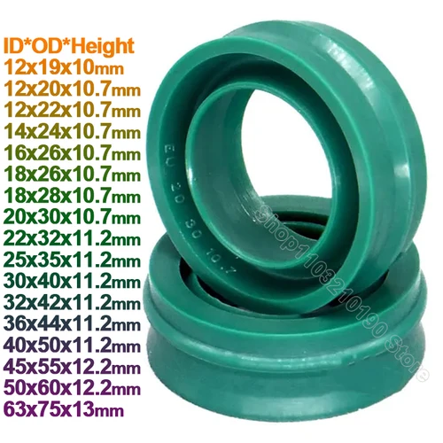 Imagen 1 del producto Anillo de sellado de polvo verde tipo UE, juntas tóricas de PU, cilindro neumático, varilla de pistón, junta bidireccional, arandela de sellado de aceite de sello de aire de doble uso