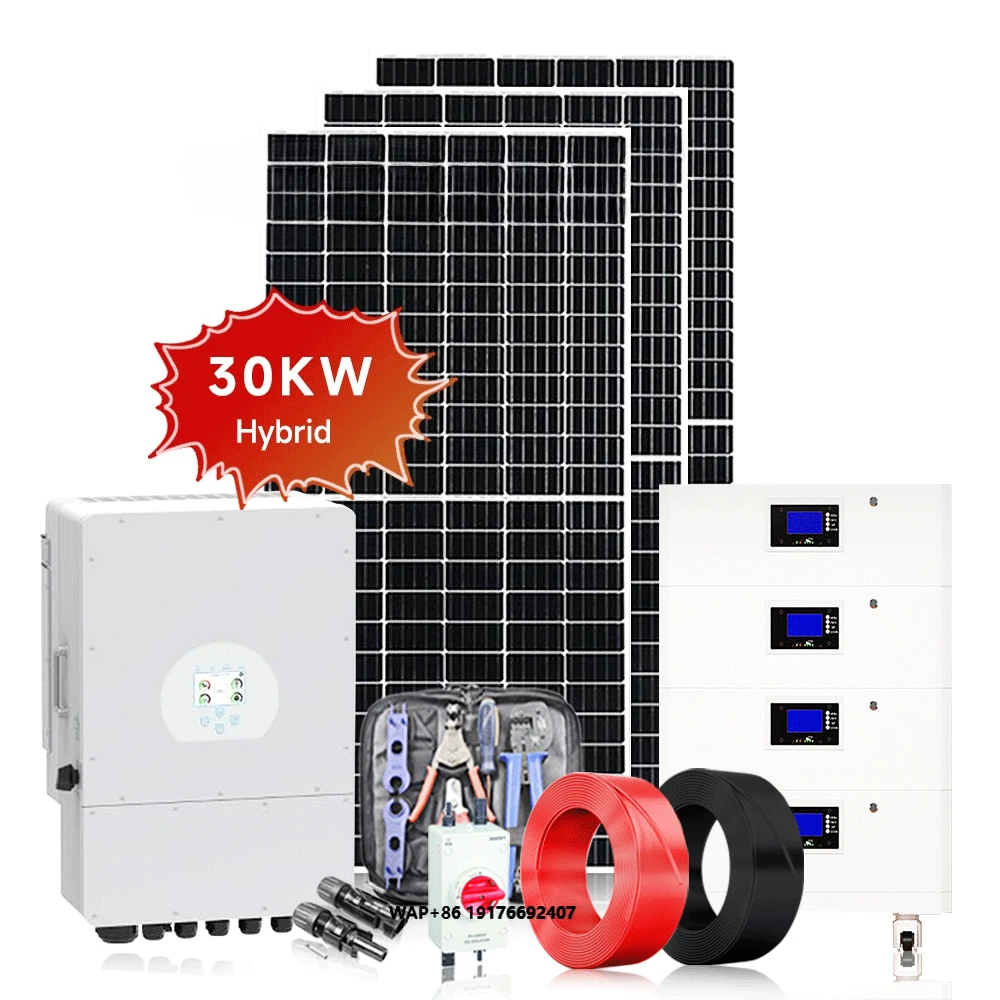 Residential Complete Hybrid Off Grid Solar Power System 30kw 40kw 50kw Solar Panel Energy System for Home in Europe