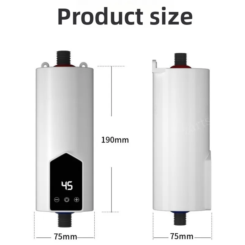 Instant Water Heater 220V Portable Electric Heaters for Bathroom Hot Water Shower and Home Kitchen Heating image 3