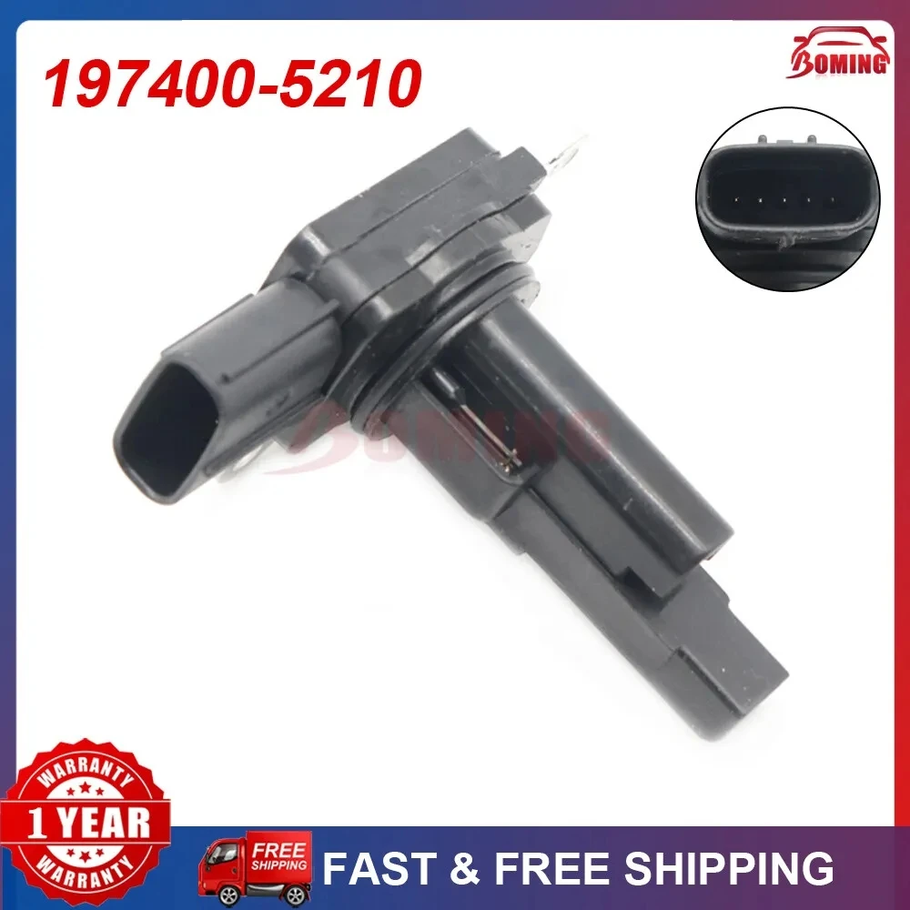 Black Car MAF Mass Air Flow Meter Sensor 197400-5210 For Suzuki SX4 2007 2008 2009 Vitara II Swift 1974005210 AFH55M-03A