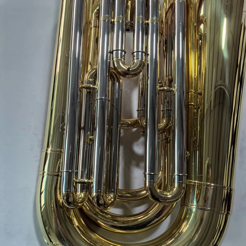 Bb Key 4 Válvula de pistón Tuba