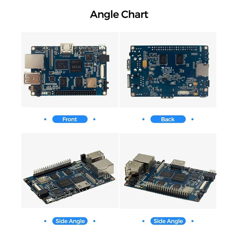 Banana Pi BPI-M64 개발 보드 + 방열판 A64 2GB DDR3 8G EMMC 1000Mbps Wifi + Linux Raspberry Pi 용 BT 지원