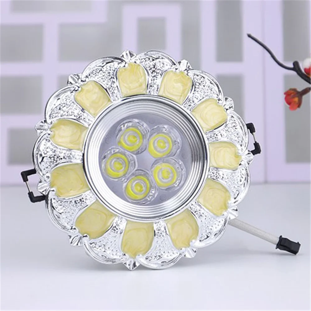 Chrome Color Lace Resin Bull Eye Led Downlight 3W 5W 7W 110V 220V Luxury Art Home Decor Corridor Living Room Recessed Spot Light