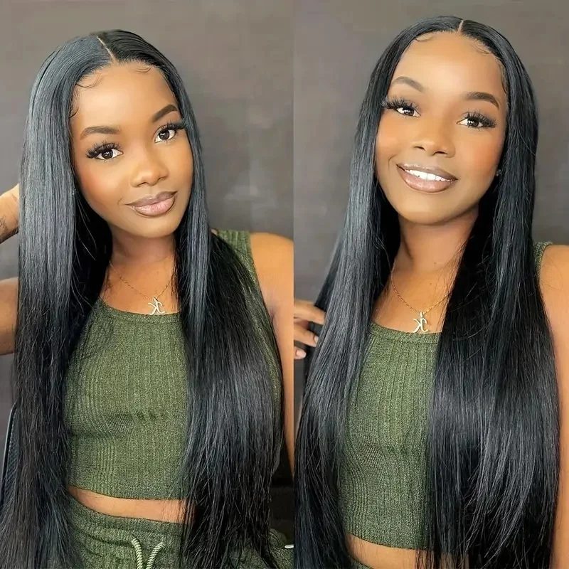 Glueless Lace Encerramento Perucas de Cabelo Humano para Mulheres, Straight HD Lace Wig, Go Precut, Peruca de Cabelo Brasileiro, 200 Densidade, 4x4, 5x5