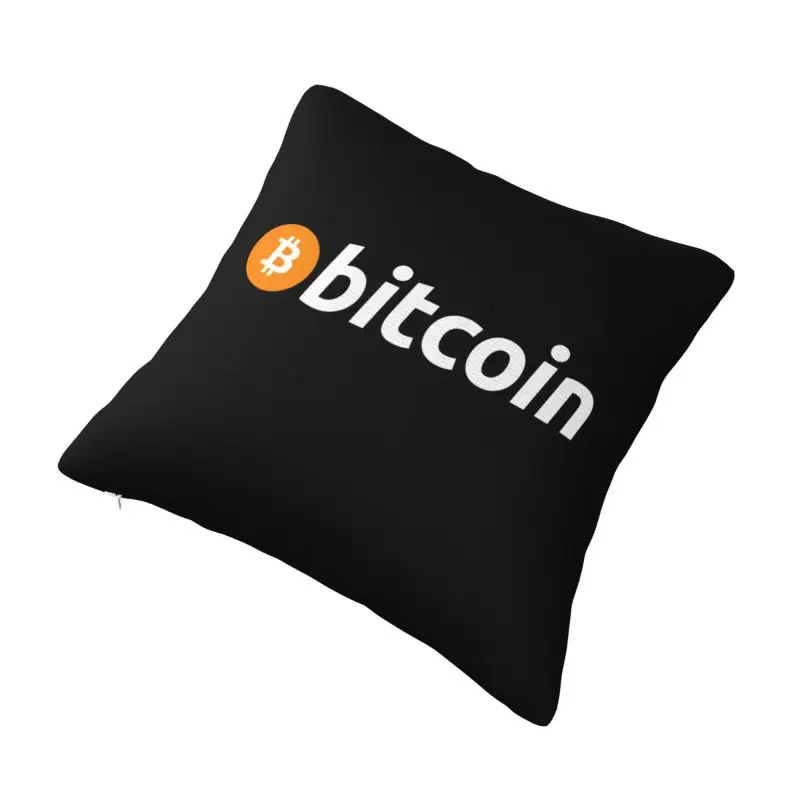 Custom Bitcoiny The Original Pillow Case BTC Crypto Coins Cushions Cover for Sofa Square Pillowcase