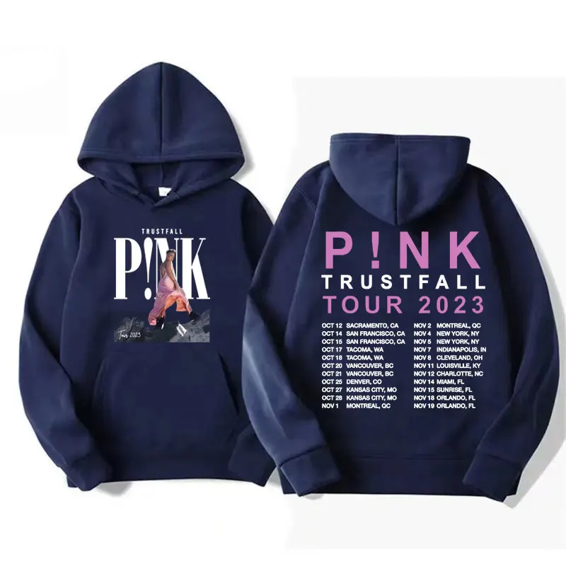 Singer Pink P! Nk Trustfall Album Tour 2023 Hoodie Men Women\'s Clothing Hip Hop Aesthetic Sweatshirt Fashion Fleece Hoodies Tops