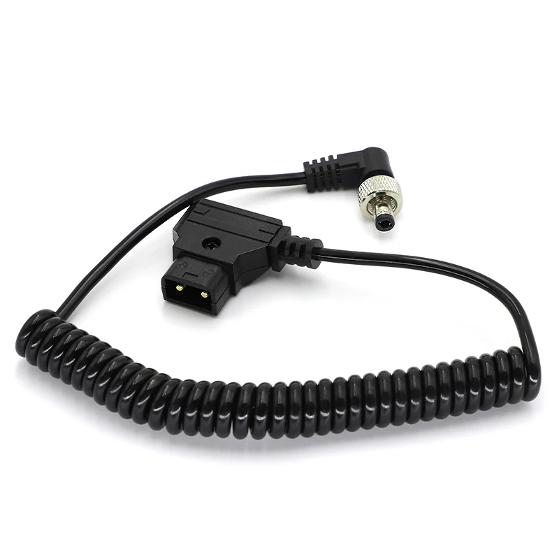 

D-Tap Male to Right Angle DC 5.5x2.5mm Spring Power Wire with Lock for DSLR Rig Power V-Mount Anton, Camera monitor cord