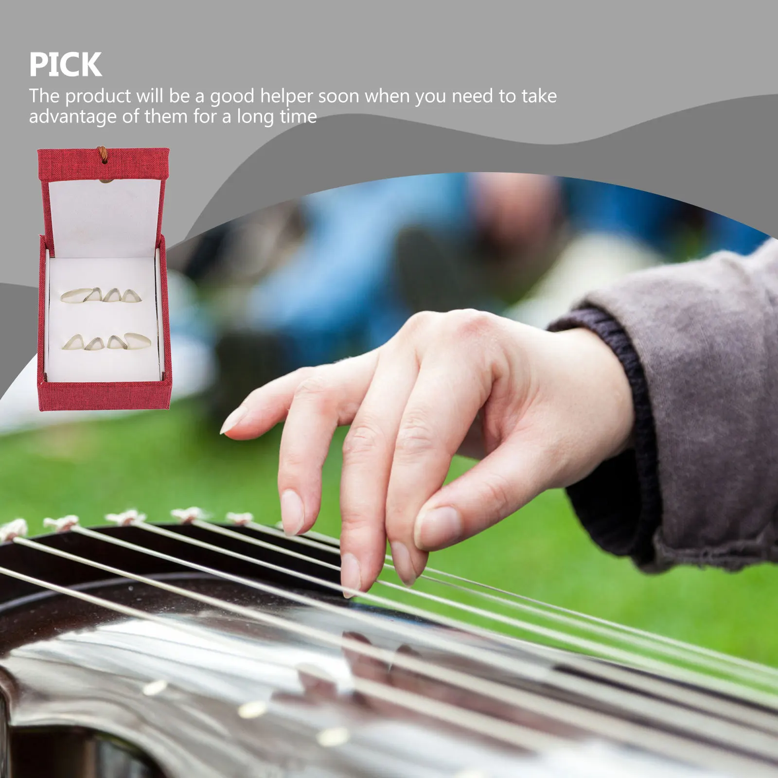 

Manicure Crystal Nails Protector Nylon Exquisite Guzheng Playing Finger Picks