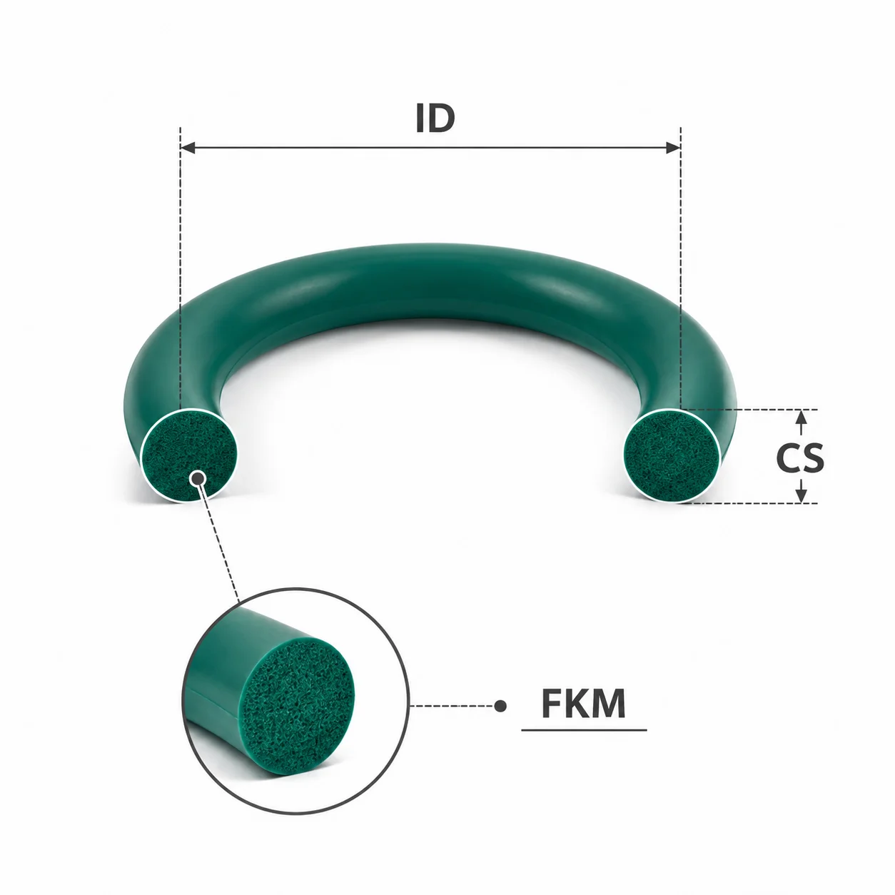 250PCS Green FKM Fluororubber O-ring Repair Box OD4-10mm CS1/1.5mm High Temperature Resistant Multi Specification Sealing Gasket