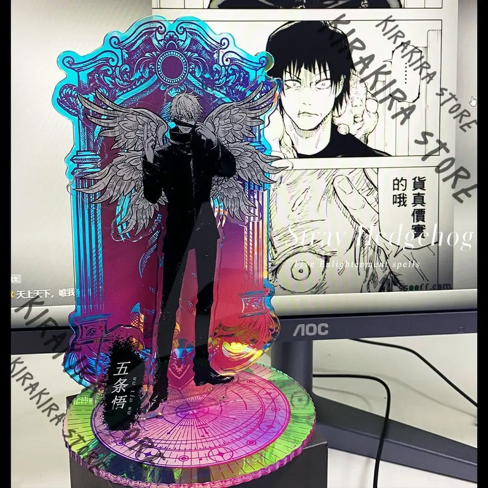 

Jujutsu Kaisen Satoru Gojo Standing Sign Cosplay Anime Acrylic Stand Figure Model Cartoon Desk Accessory Colorful Adorn Gift