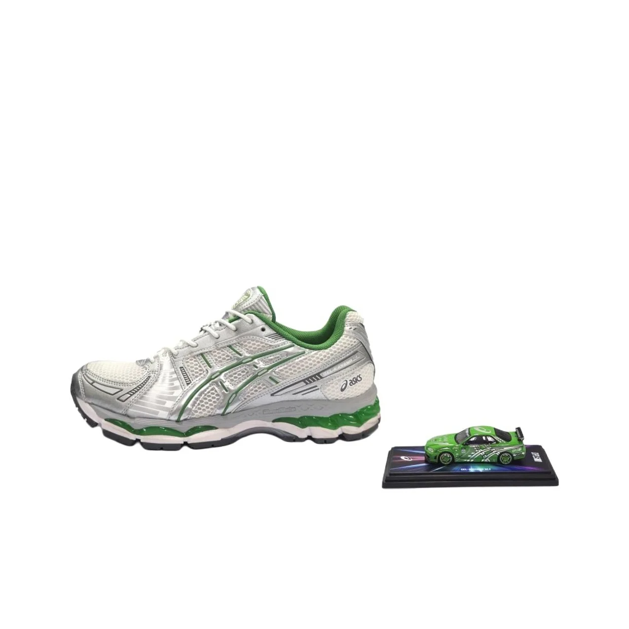 ASICS GEL Kayano 12.1 Running Shoes Unisex Low Top Silver Green 1203A759-100GWP