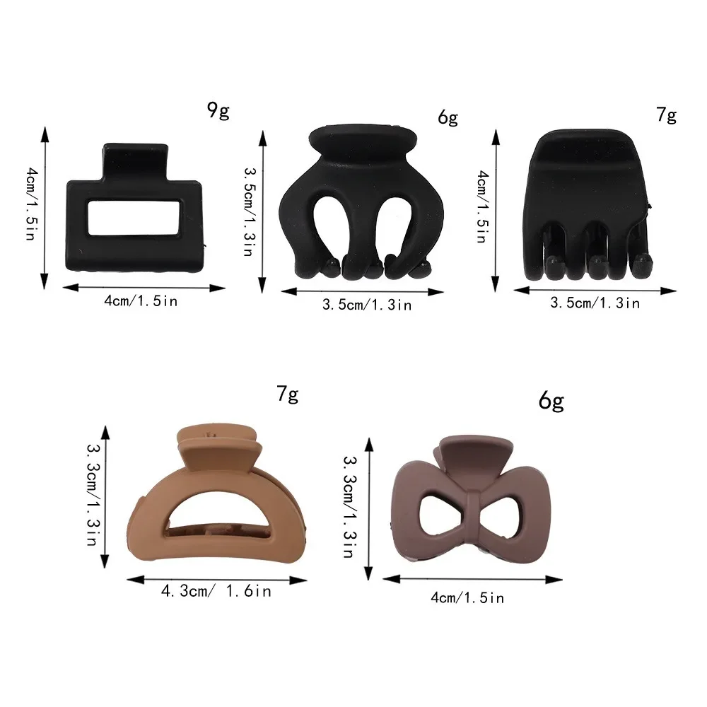 New Fashion Small Geometry Solid Colour Clip Hairpin for Women