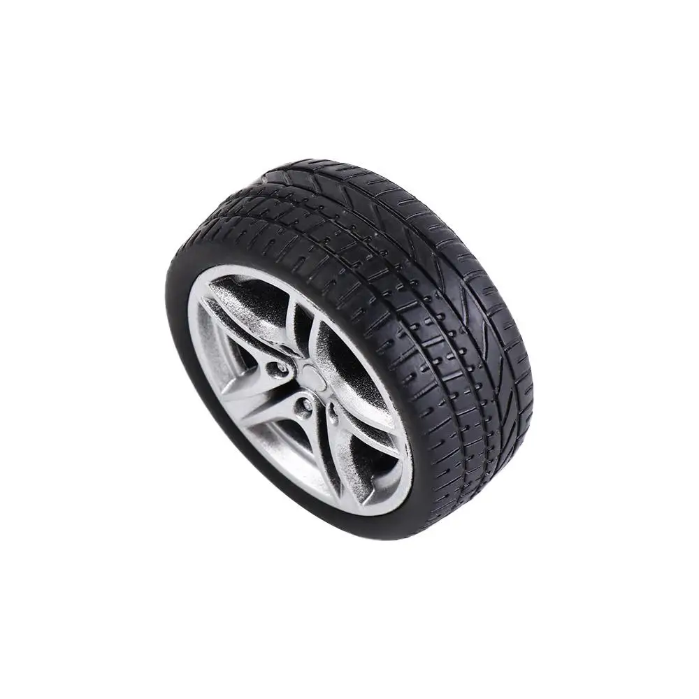 Easy Install Rubber Car Tire Model Rotatable DIY Model Car Wheels Vehicle Removable Toy Car Modified Parts Toy Car