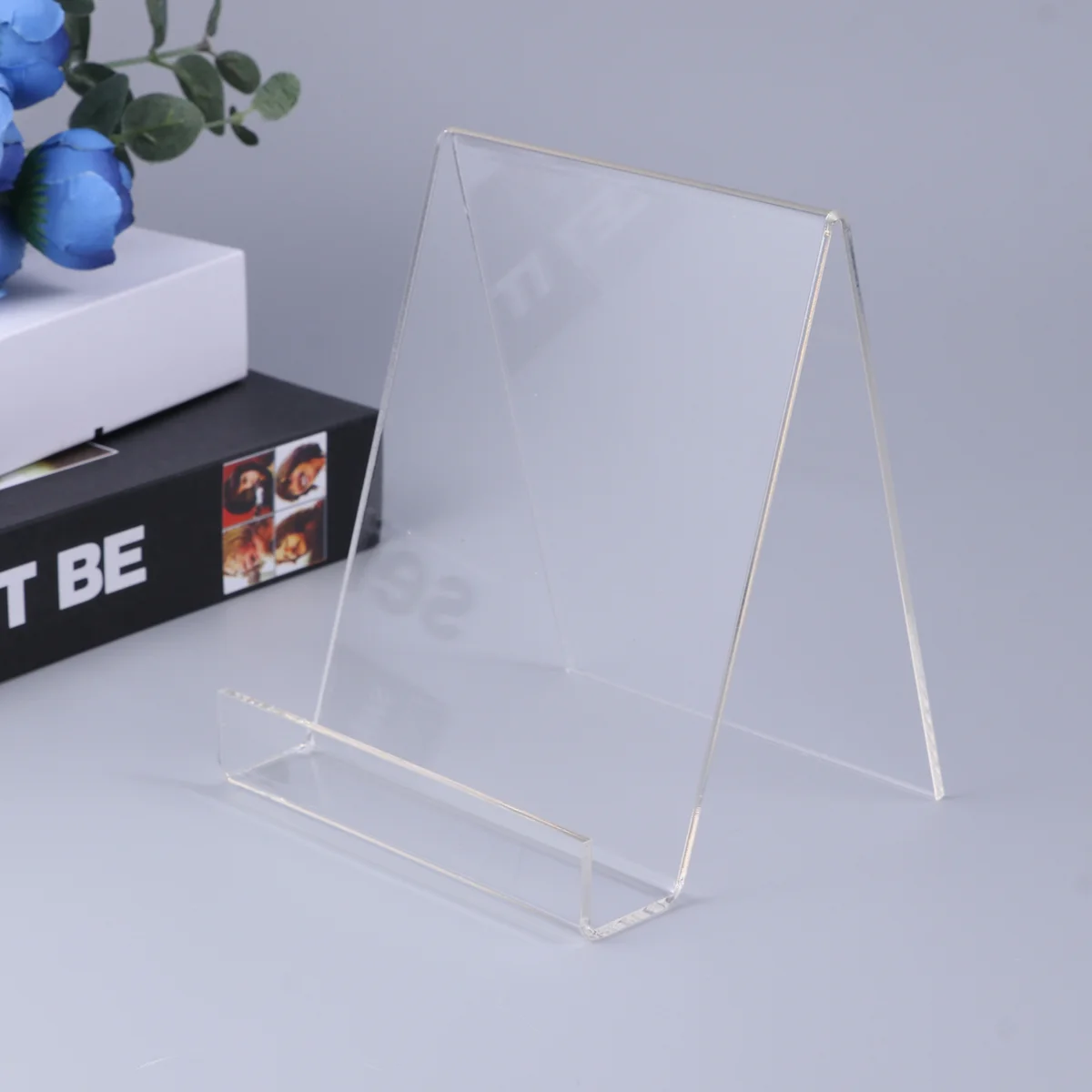 Plate Display Stand Book Shelf White Shelves Acrylic Holder Wallet Tray Jewelry