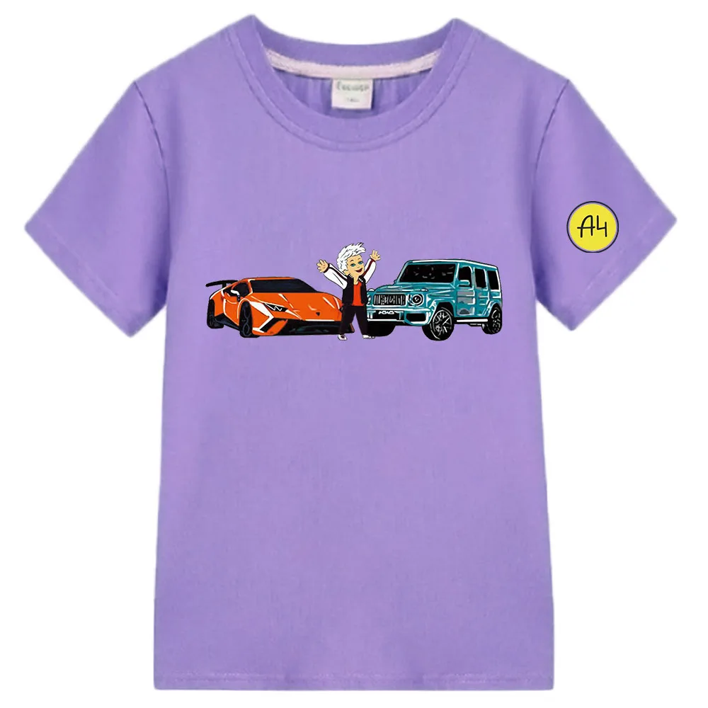 Camisetas De Merch A4 para niños, ropa familiar de primavera y verano, Camiseta con estampado de Gelik & Lamba para niños, camiseta informal para niñas, Tops para niños