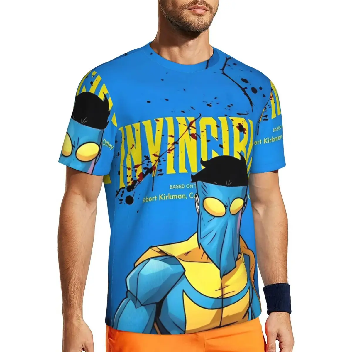 

Invincible Hero Manga Mark Grayson Washed T Shirt Man Y2K Casual T-Shirts Summer O Neck Trending Tees Print Oversized Clothing