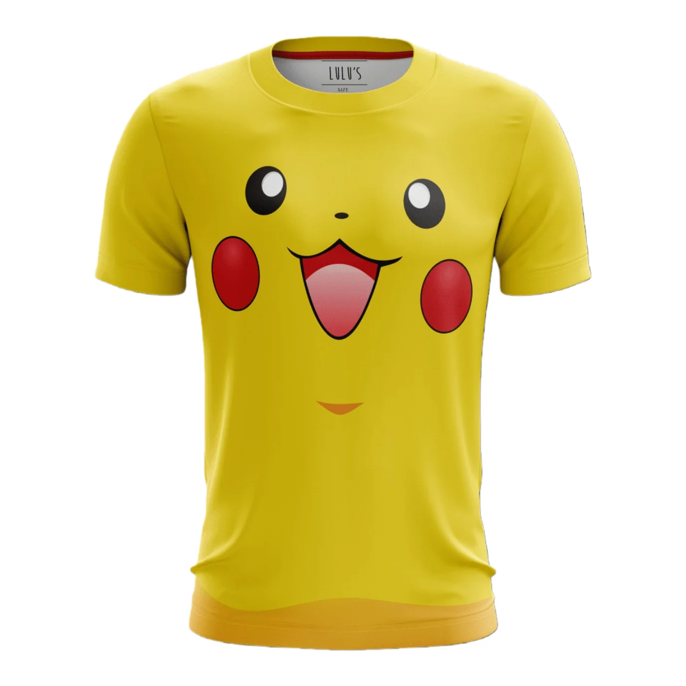 Potdemiel Pokemon Kawaii Pikachu Camiseta con estampado completo de Pikachu para adultos y niños en color amarillo, para verano, de secado rápido, suave y ligera