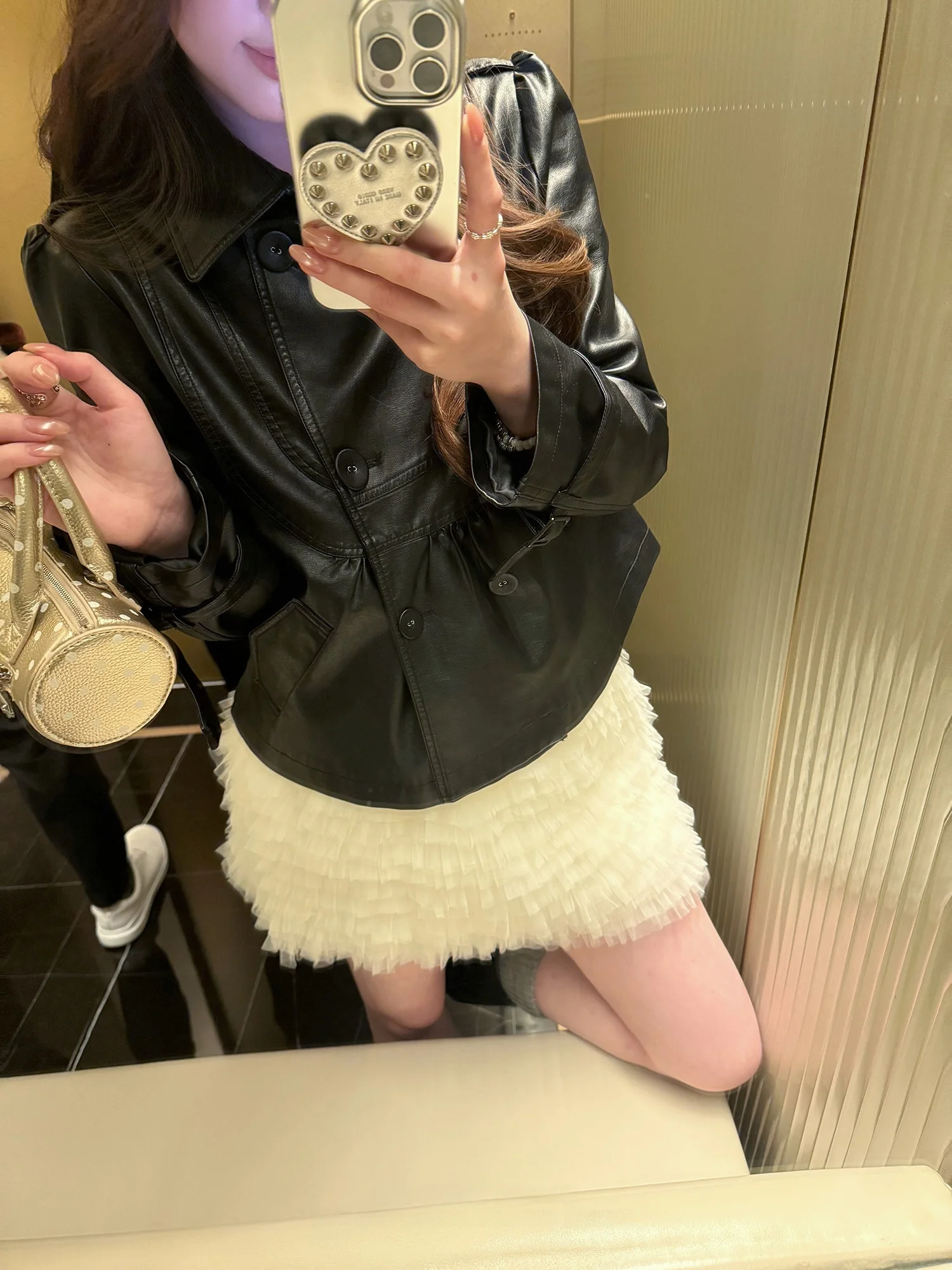 

Юбка А-силуэта с высокой талией Y Studio Foggy Mist Me, полупрозрачная, предотвращает просвечивание, антивозрастная, весенняя коллекция