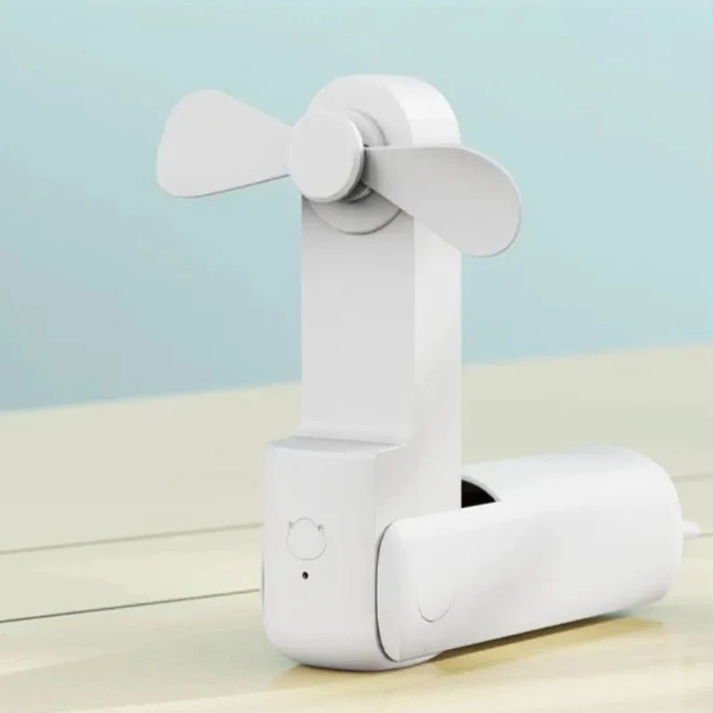 2000mAh Mini Portable Fan USB Rechargeable Cooler Collapsible Handheld Desktop Fan Quiet Foldable Office Home Handy Power Bank
