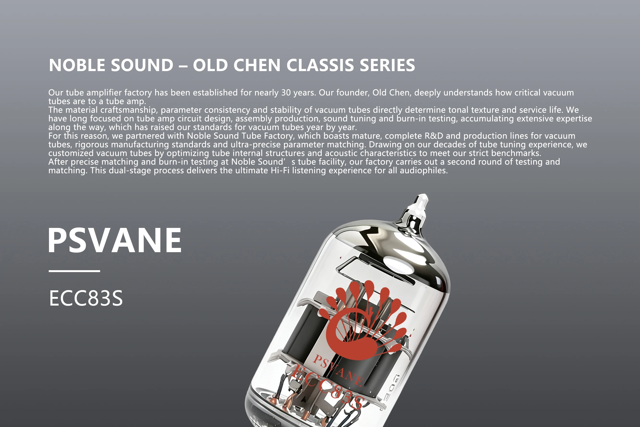 PSVANE ECC83S Vakuumröhre-OLDCHEN, Drop-in-Ersatz für ECC82/12AU7/ECC81/ECC83S, Hi-Fi Audio-Röhrenverstärker – Detail 1