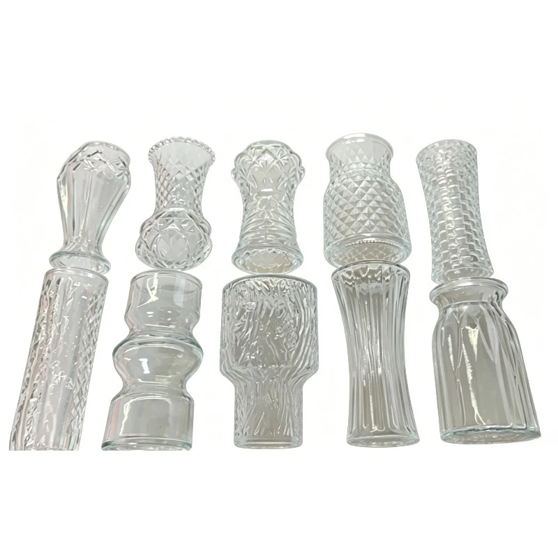 10 Pack Glass Wide-Mouth Vases Light Luxury Glass Vase Ornaments Bulk Vase for Wedding Decoration Office Home Table Flower Decor