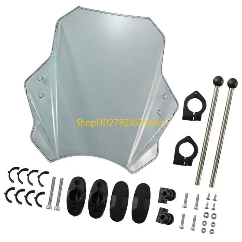 

547B Motorcycle Windscreen Upgrades PC Panel Universal Compatibility Wind Pressure Relief Easy Installation
