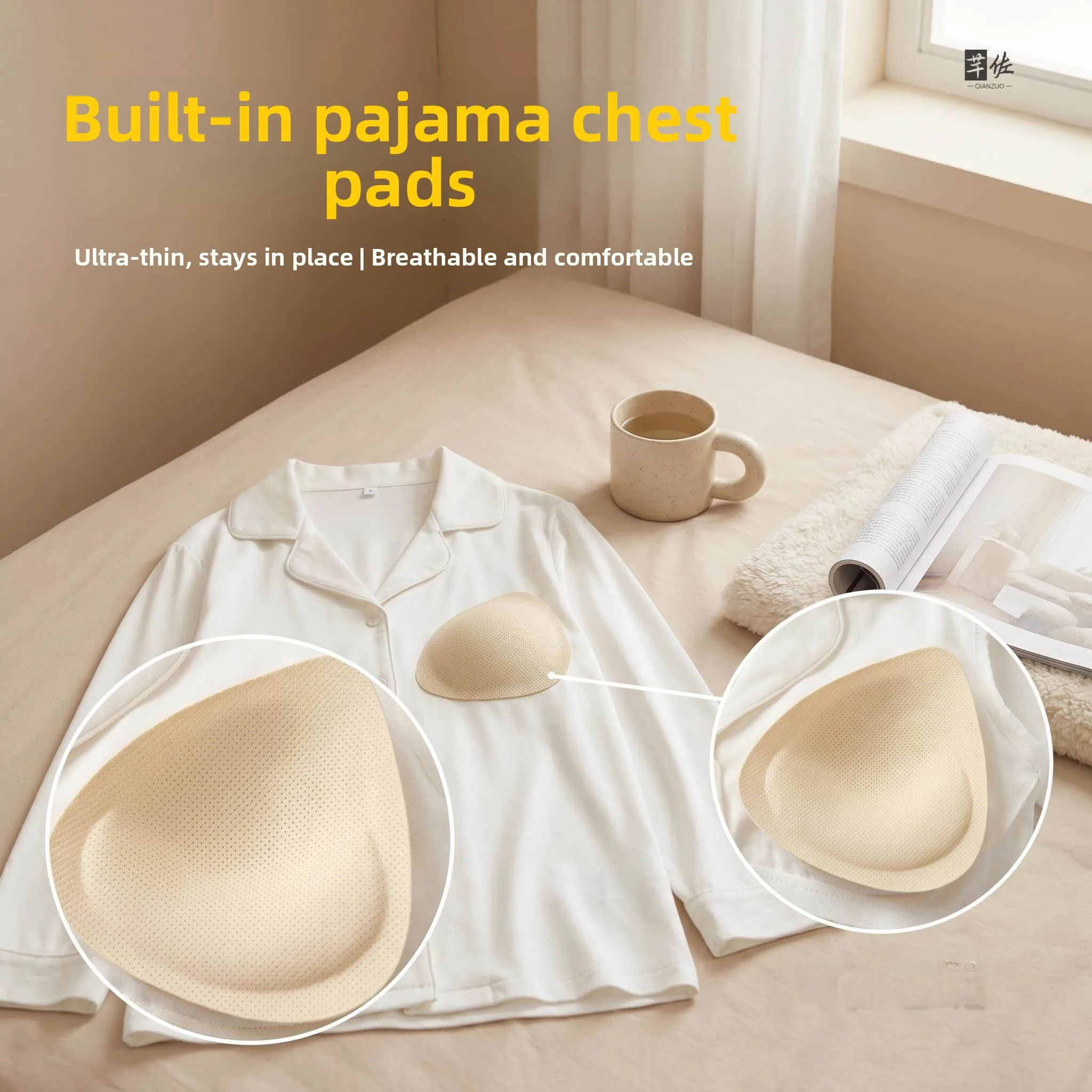 

Self-Addition One-Piece Ultra-Thin Sleepwear Bra Pad Underwear Bra Cup Pad Replace Cover Insert Piece Sewn in Bra Pad