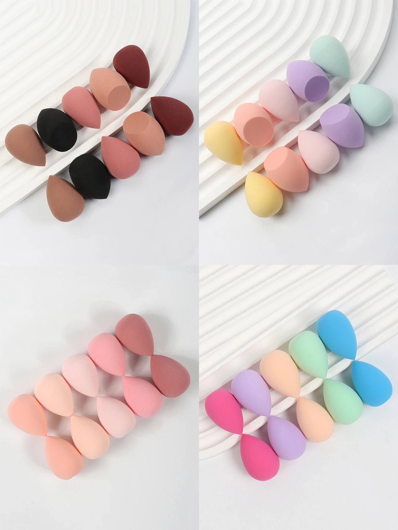 10 件 Mini Makeup Sponge Powder Puff Beauty Sponge for Makeup Concealer Liquid Foundation Face Cosmetic Puff Make up Sponge