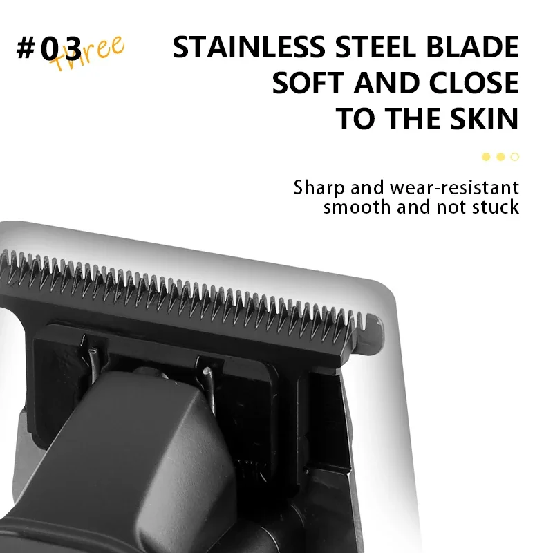 KEMEI KM-1866 Trimmer for Men with T-Blade Zero Gapped 7500RPM LCD Display 1200mhA Professional Barber Cutting Machines