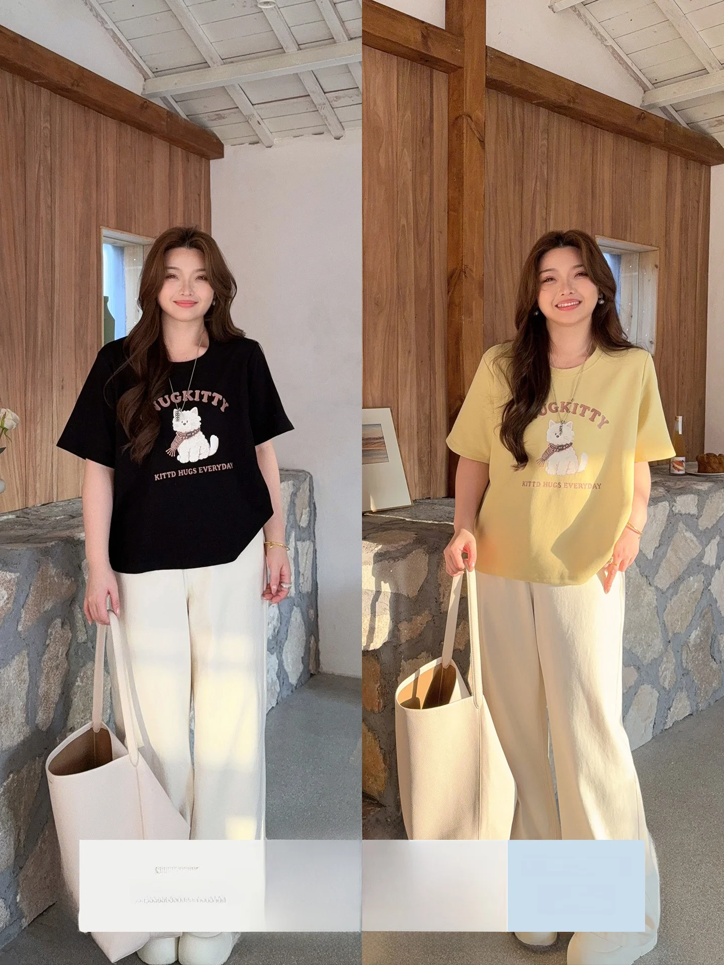 

Large Size Women's T-irt Cotton Cartoon round Ne ort Sve Summer New Sle oulder Appropriate Miss ng's Faion
