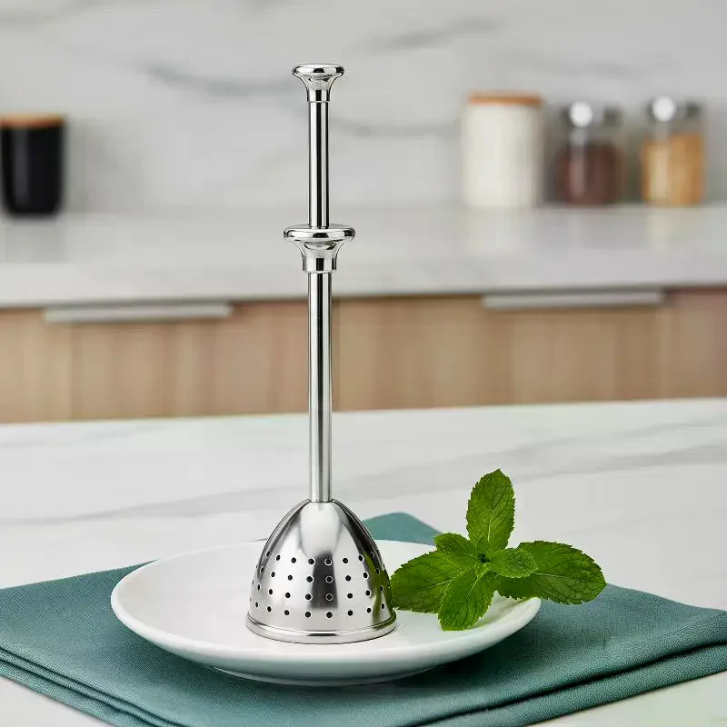 304 Stainless Steel Hanging Pipe Tea Leak Portable Creative Reusable Tea Strainer for Kitchen Home Tea Making Enthusiasts