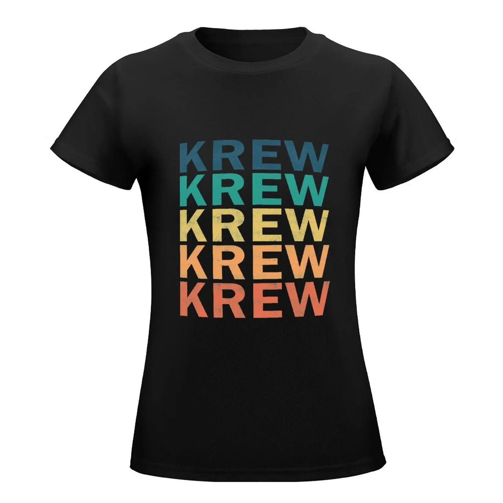 Krew Name T Shirt - Krew Vintage Retro Krew Name Gift Item Tee T-Shirt female customs rock and roll t shirts for Women