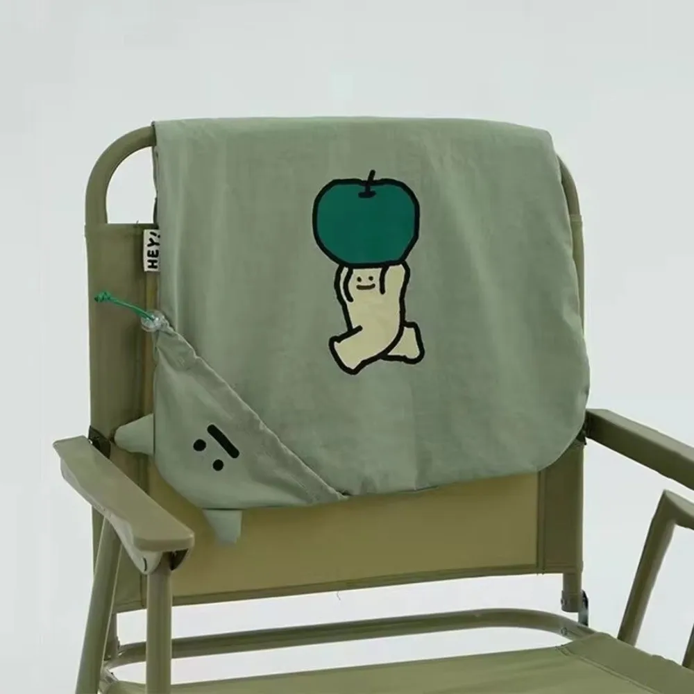 

Fashionable Green Shoulder Bag Large-capacity Portable Shopping Cloth Bag Cartoon Printing Foldable Handbag