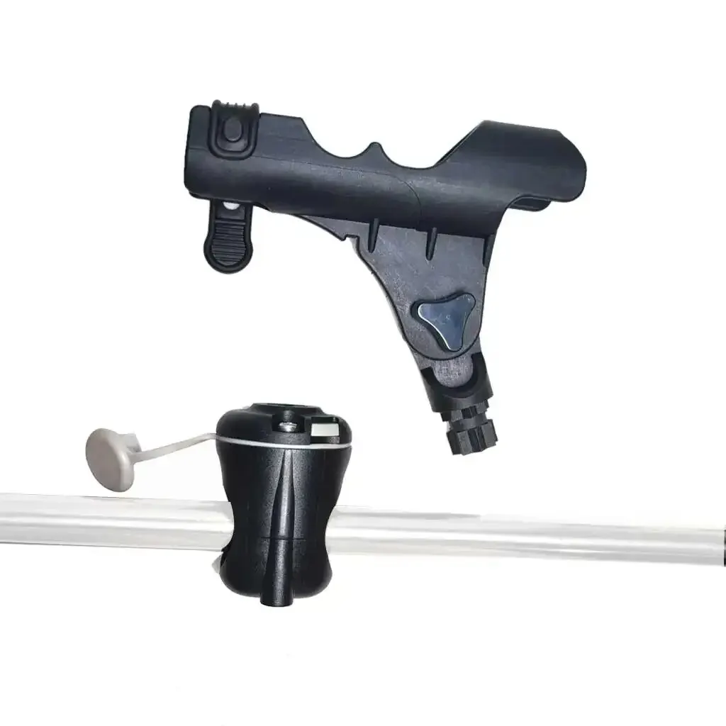 Fishing Rod Holder for Kayak Marine Boat PVC Inflatable Boat Hand Rail Dinghy Raft Boat Fishing Rod Holder on Sliding Rail