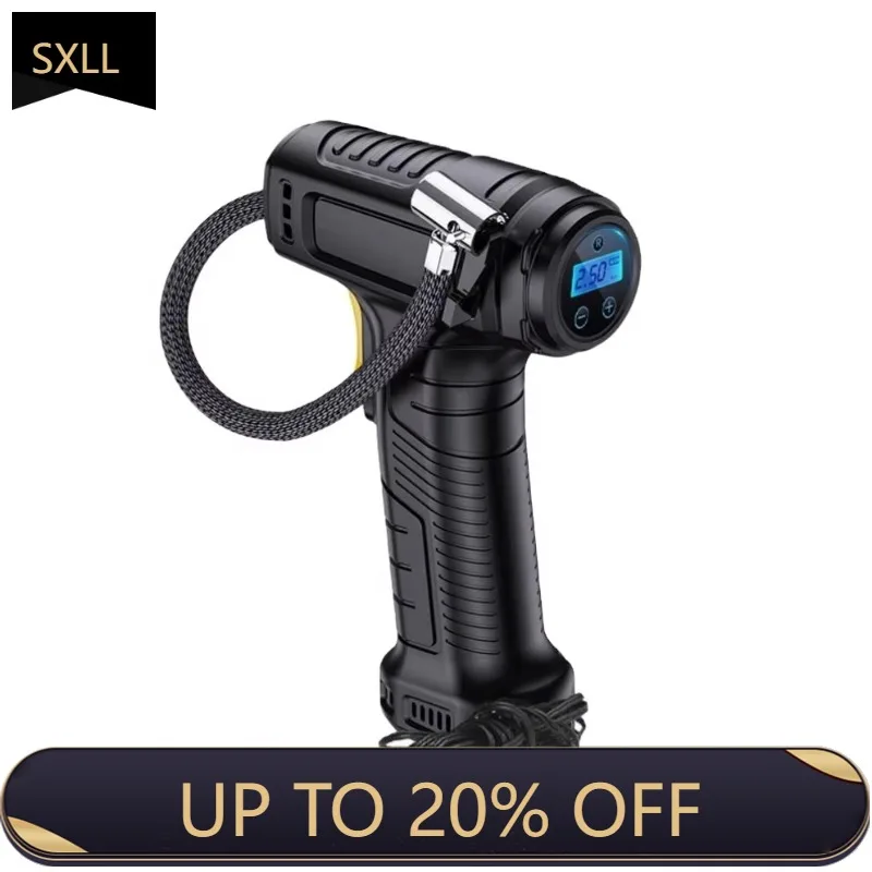 

SXLL DC12V rechargeable tire inflator car handheld intelligent digital display home car electric portable car air pump tire infl