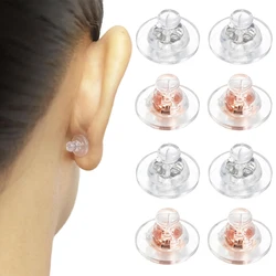 10Pcs 925 Sterling Silver Locking Earring Backs Replacements Ear Stopper For Bullet Clutch Back Stud Earring Making Accessories