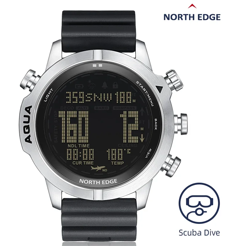 2025 رائجة البيع North Edge Aqua 2023 رائجة البيع مؤشر مضيء الساعات الرقمية الفولاذ المقاوم للصدأ الرياضة ساعة مقاومة للماء للرجال