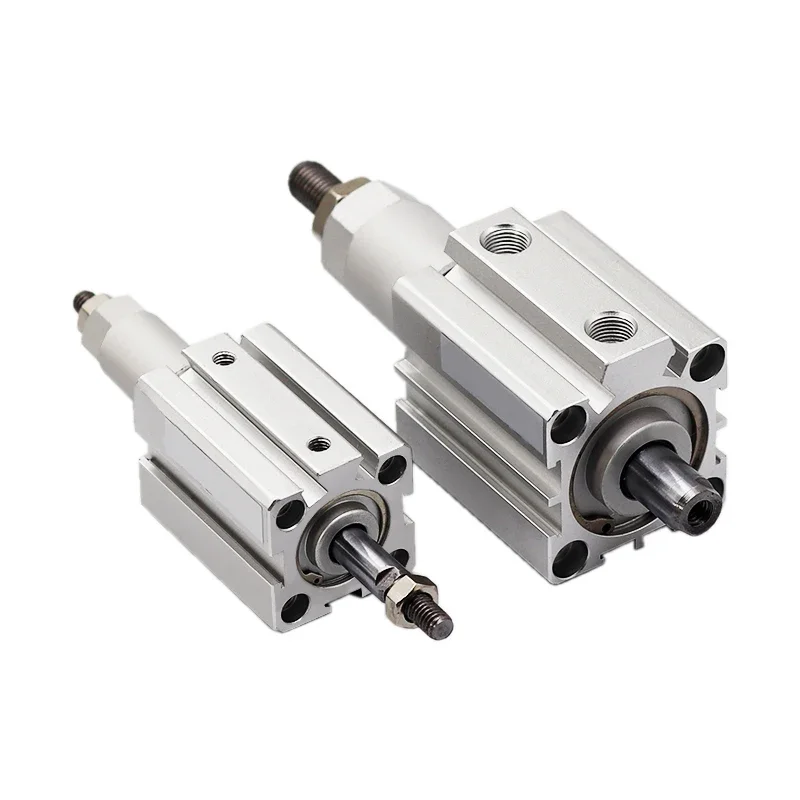 SDAJ20/25/32/40/50/63mm Bore  Double Acting Piston Tools Aluminum Alloy Adjustable Stroke Compact Thin Air Pneumatic Cylinder